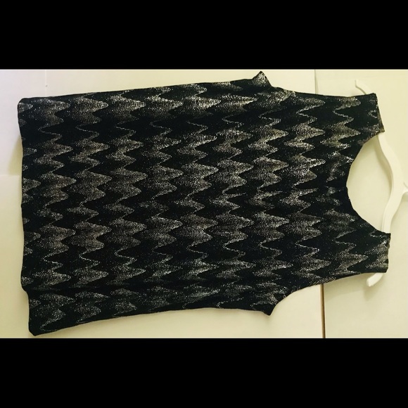 New Vikki Vi Top Black Silver size OX made in USA Dressy - Picture 6 of 16